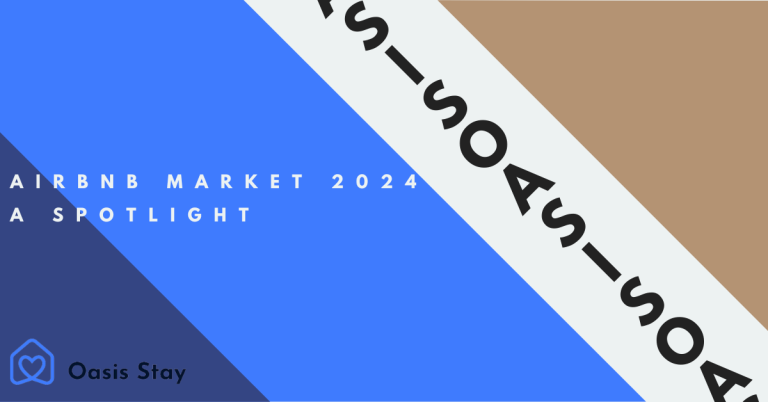 Multicoloured bold header image stating "Airbnb market 2024: A Guide"